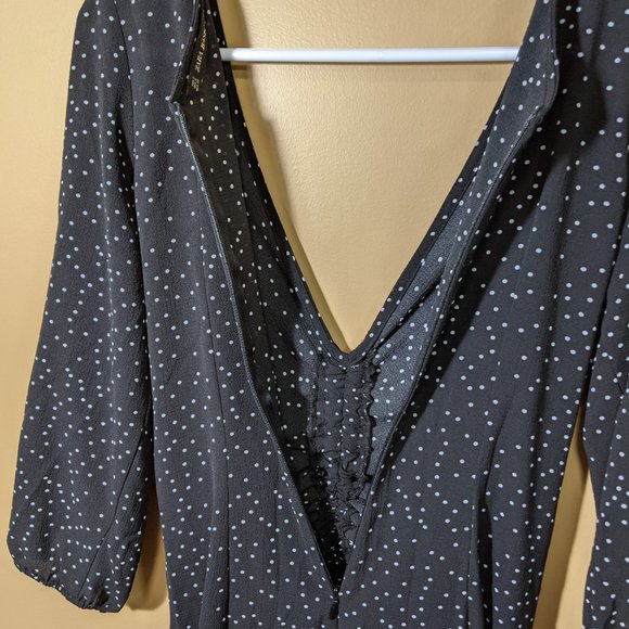 Zara front cinching dress 3/4 sleeve - Picture 5 of 8